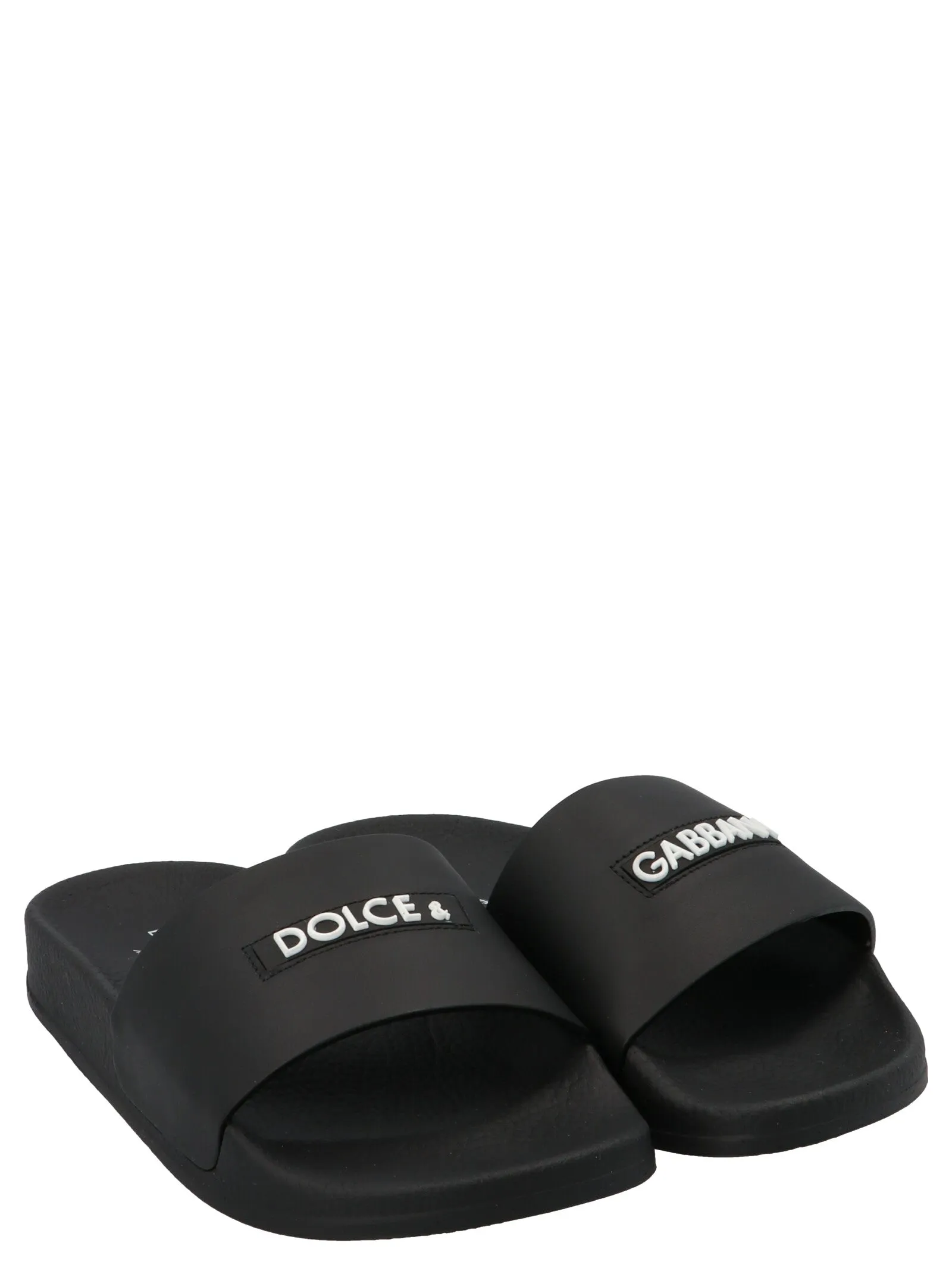 Dolce & Gabbana Kids Logo Embossed Slides