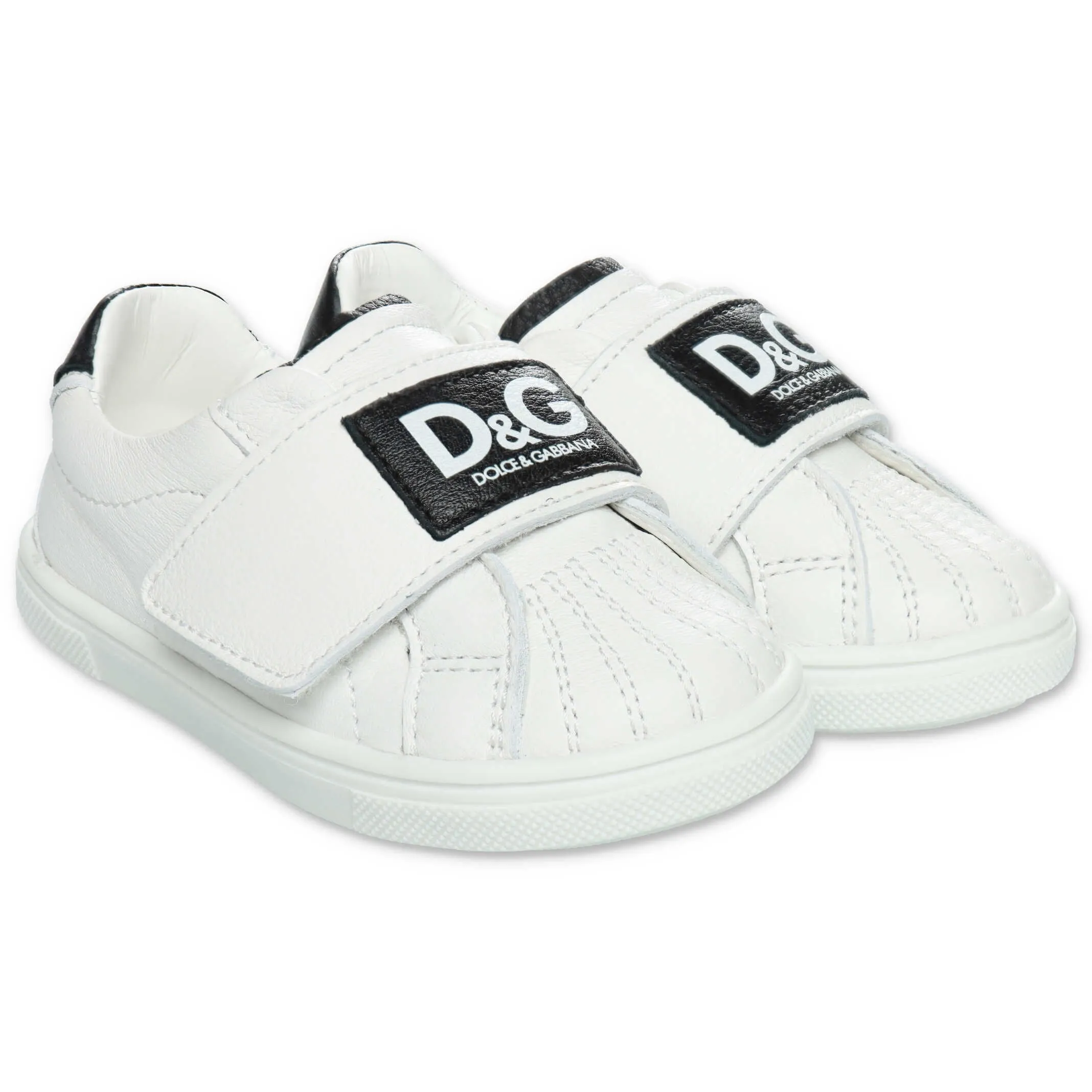 Dolce & Gabbana Kids Logo Strap Sneakers