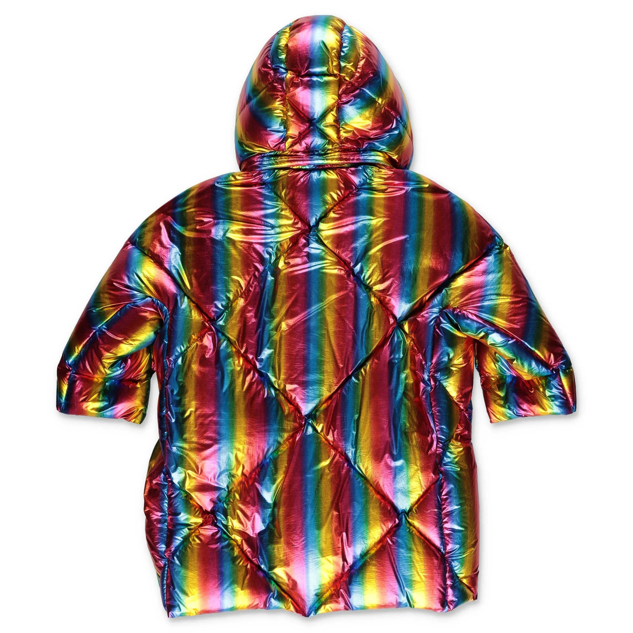 Dolce & Gabbana Kids Rainbow Stripe Hooded Down Jacket
