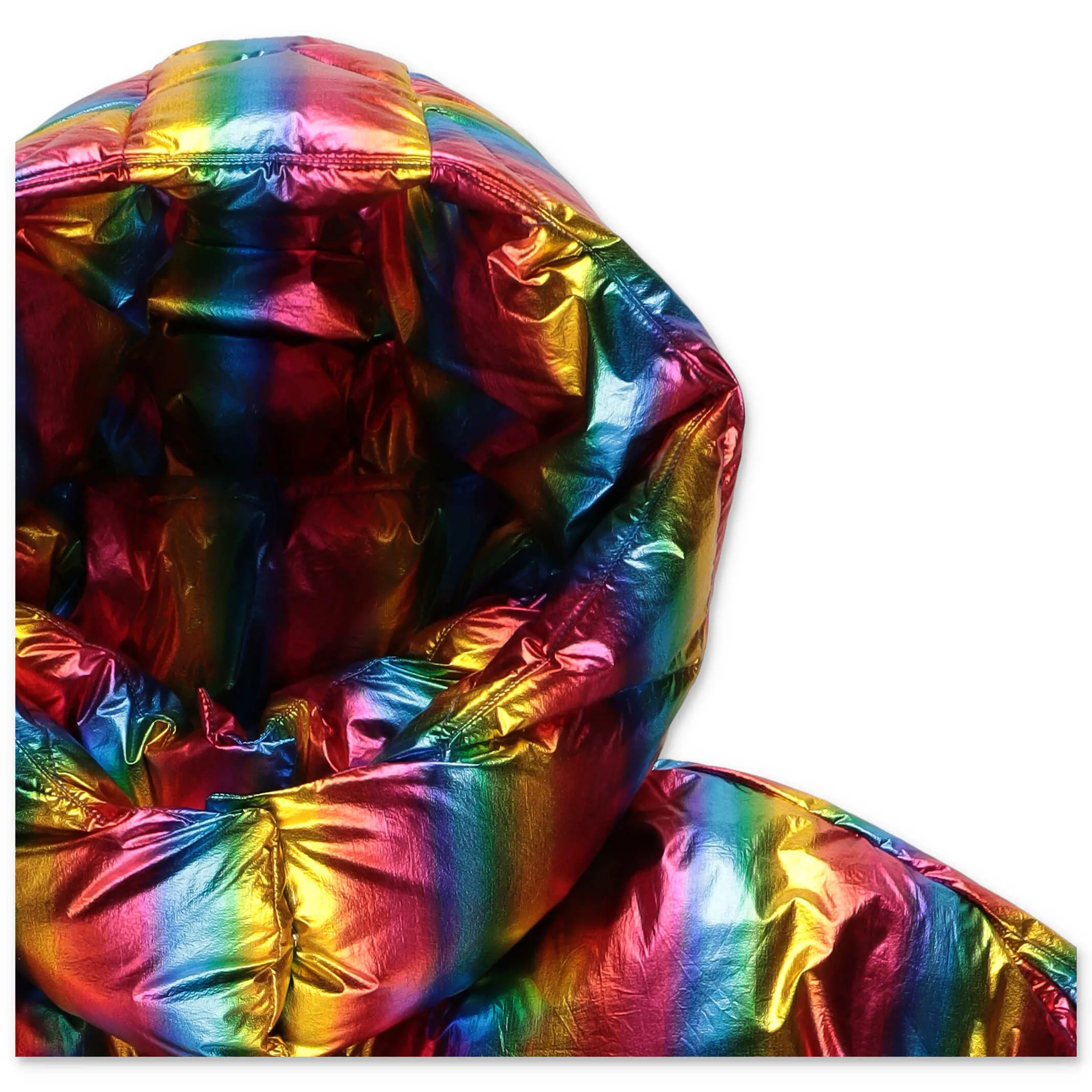 Dolce & Gabbana Kids Rainbow Stripe Hooded Down Jacket