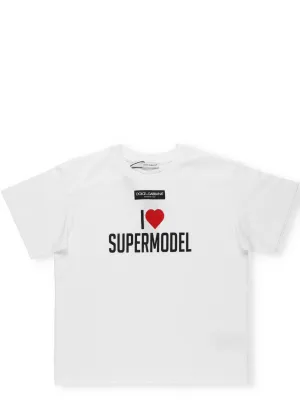 Dolce & Gabbana Kids Slogan Print T-Shirt