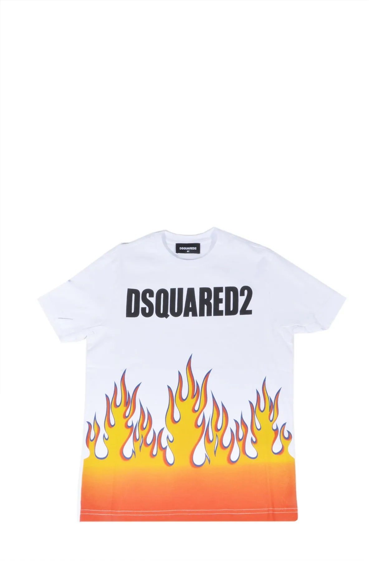 Dquared2 Kids Flame Print Crewneck T-Shirt