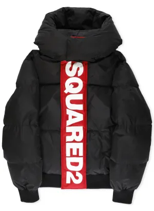 Dquared2 Kids Logo Print Puffer Jacket