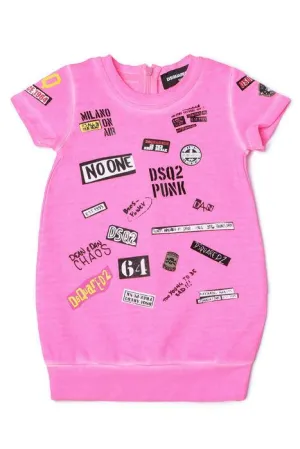 Dsquared2 Kids Allover Graphic Printed T-Shirt Dress