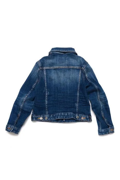 Dsquared2 Kids Distressed Button-Up Denim Jacket