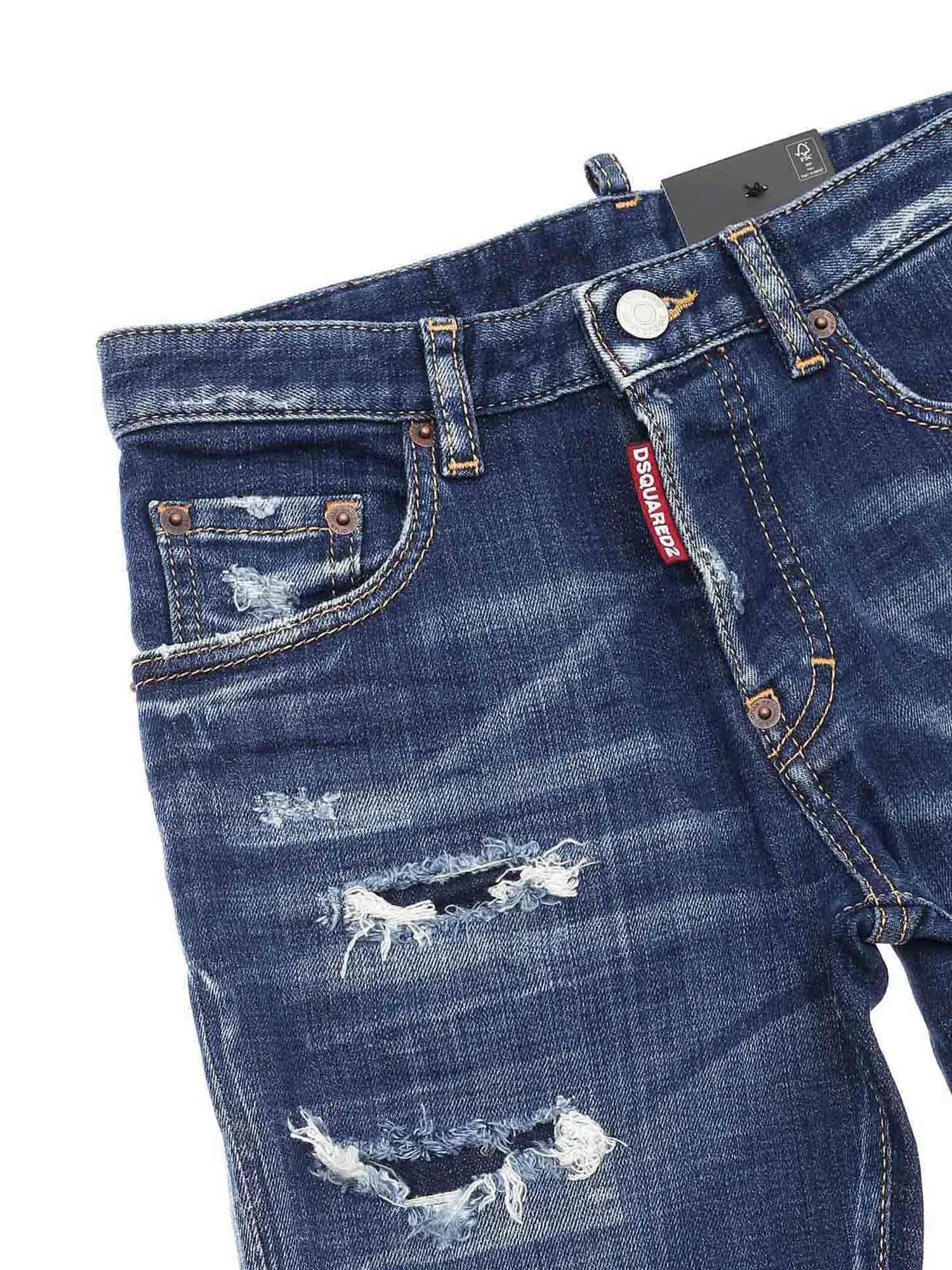 Dsquared2 Kids Distressed Slim-Fit Jeans
