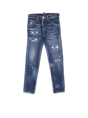Dsquared2 Kids Distressed Slim-Fit Jeans