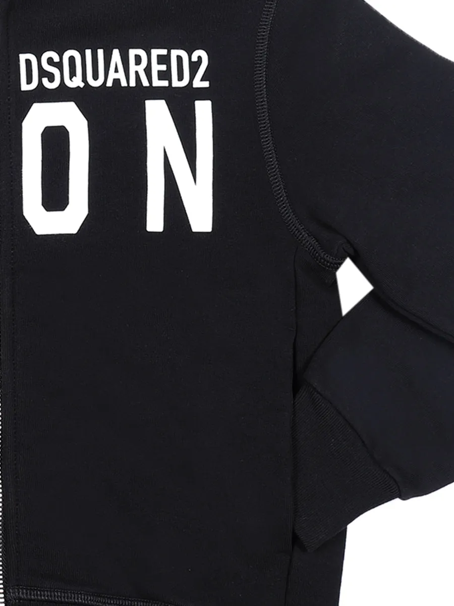 Dsquared2 Kids Icon Logo Printed Hooded Jacket