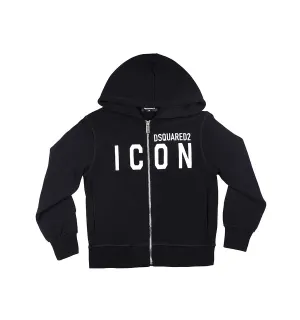 Dsquared2 Kids Icon Logo Printed Hooded Jacket