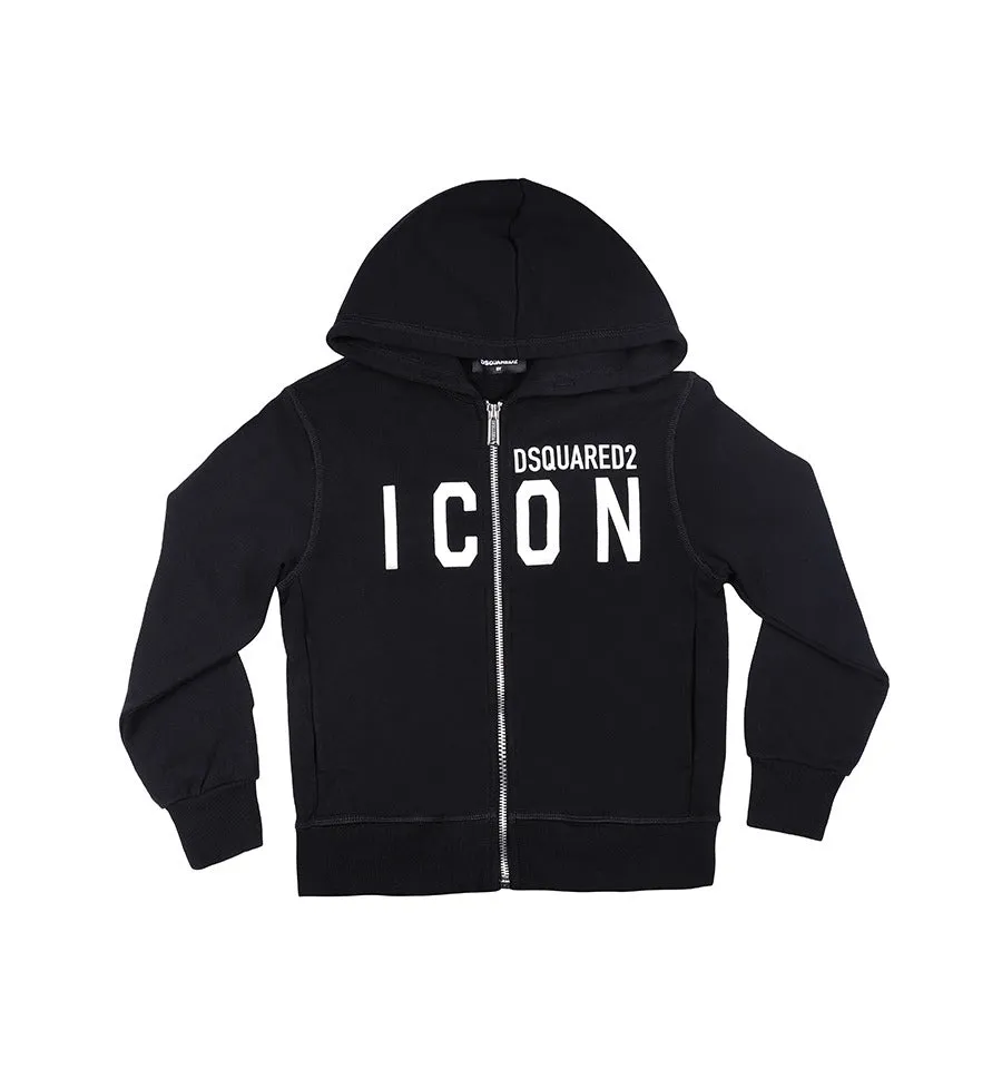 Dsquared2 Kids Icon Logo Printed Hooded Jacket