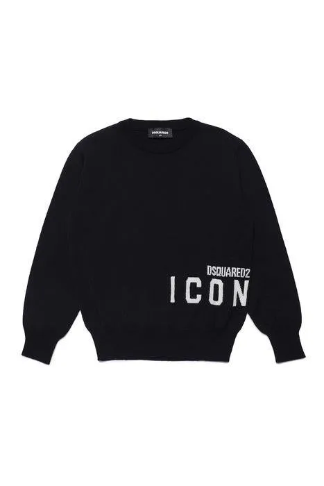 Dsquared2 Kids Logo Intarsia Crewneck Sweater
