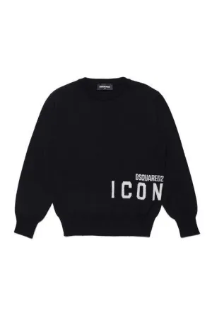 Dsquared2 Kids Logo Intarsia Crewneck Sweater