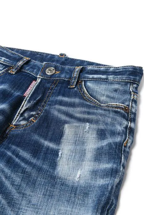 Dsquared2 Kids Logo Patch Distressed Jeans
