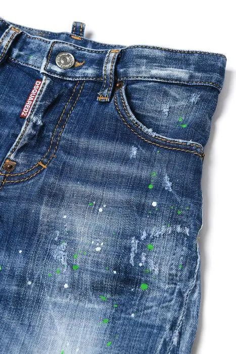 Dsquared2 Kids Logo Patch Distressed Skinny Jeans