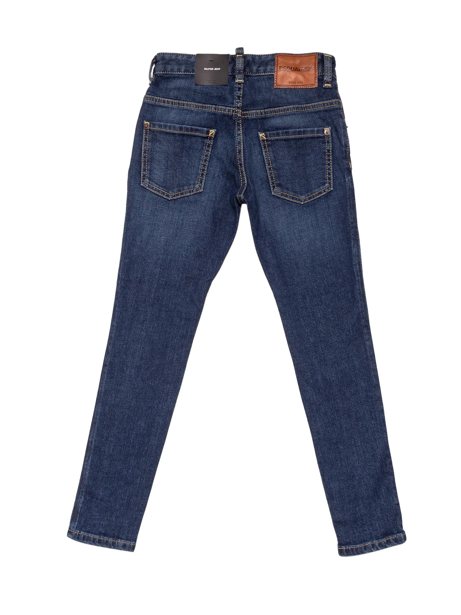 Dsquared2 Kids Logo Patch Slim Fit Jeans