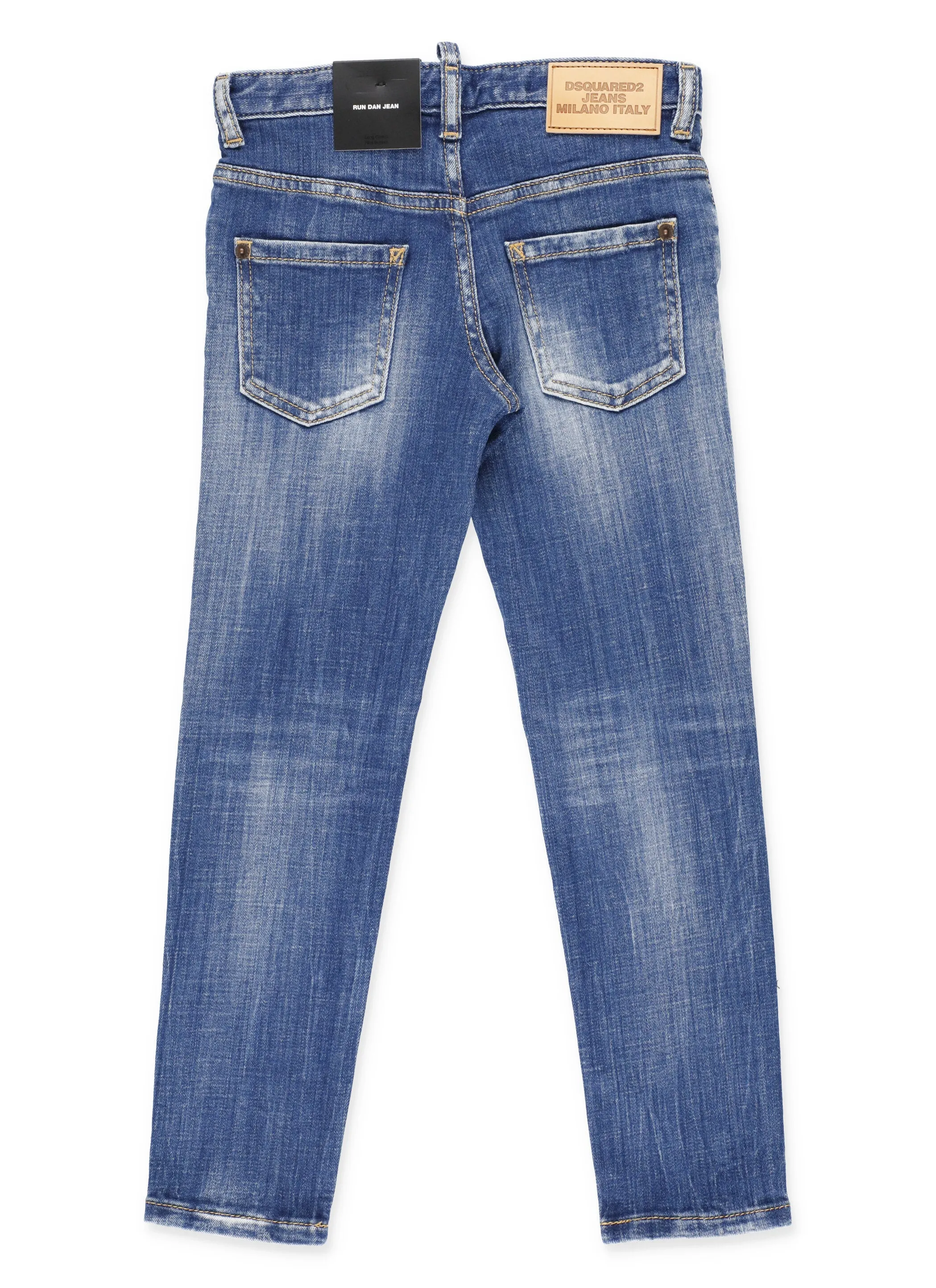 Dsquared2 Kids Logo Patch Straight-Leg Jeans