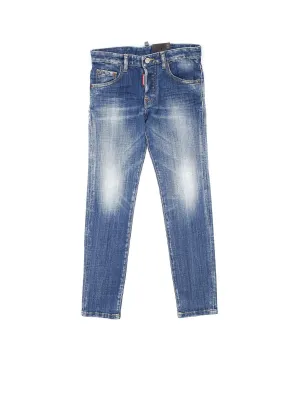 Dsquared2 Kids Logo Patch Straight-Leg Jeans