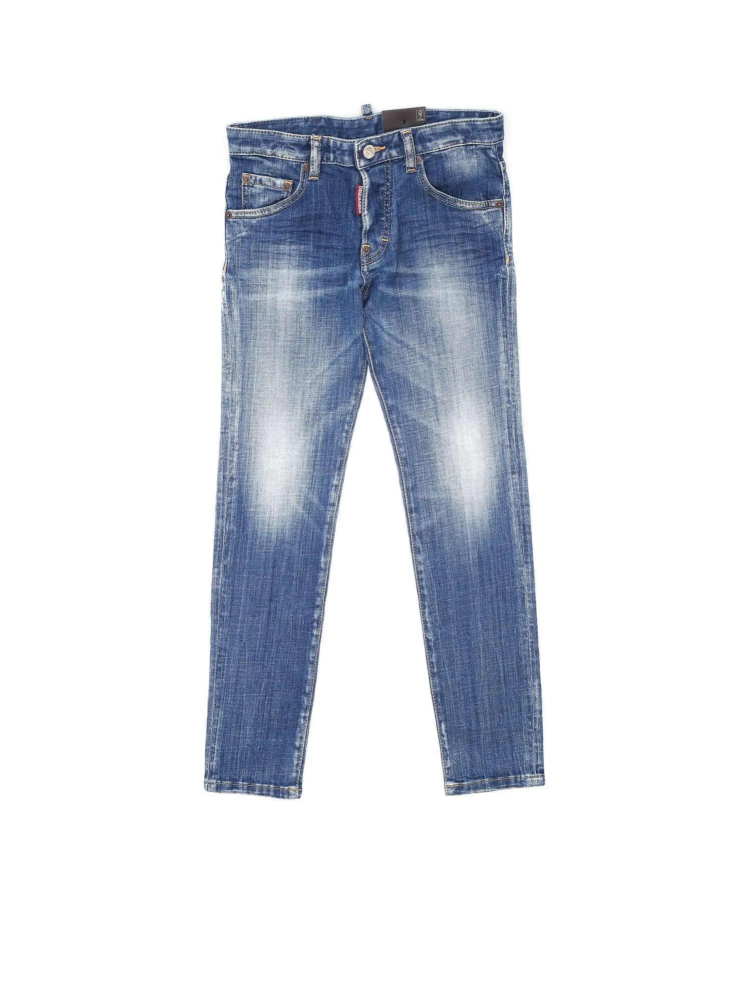 Dsquared2 Kids Logo Patch Straight-Leg Jeans