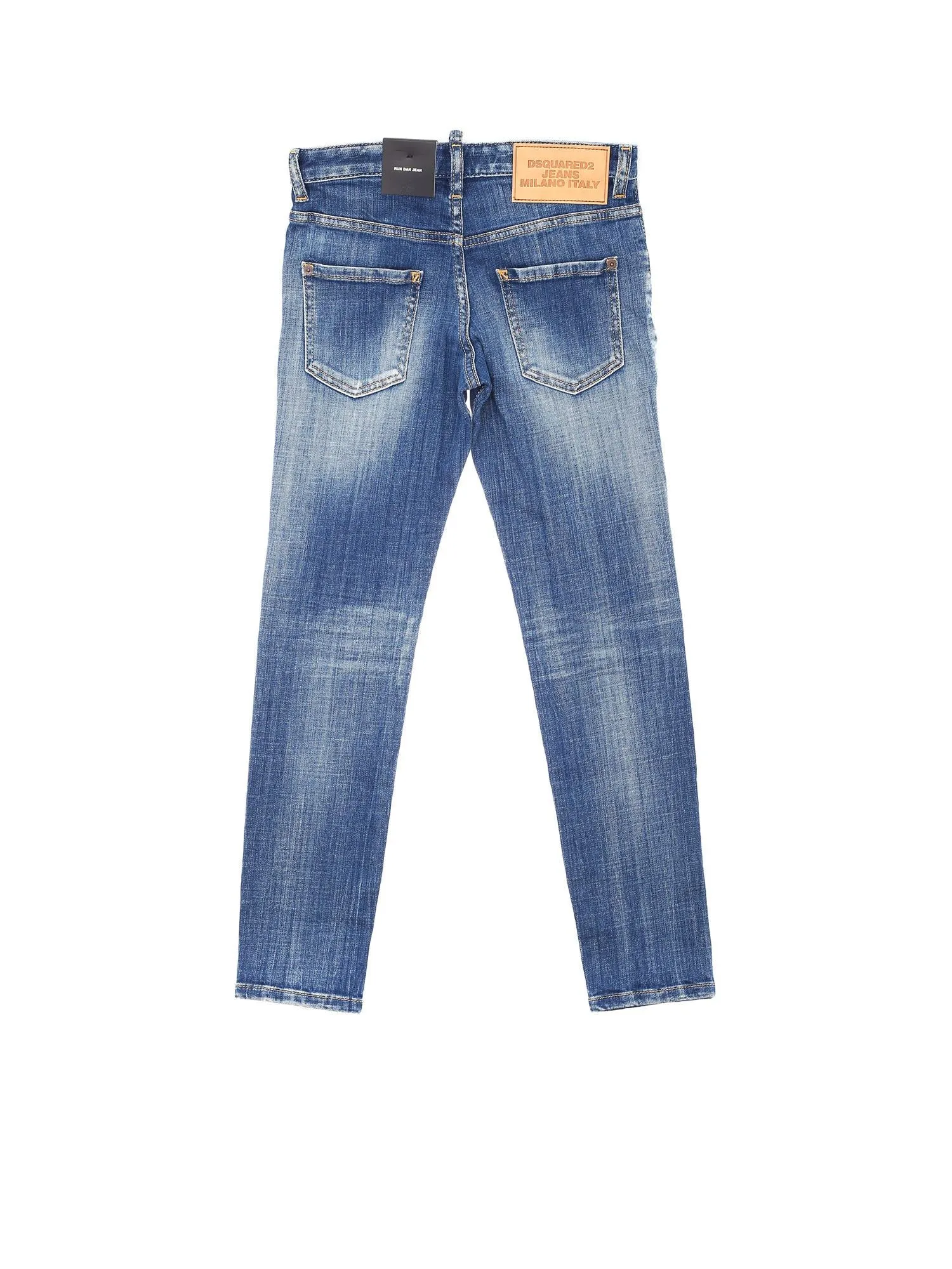 Dsquared2 Kids Logo Patch Straight-Leg Jeans