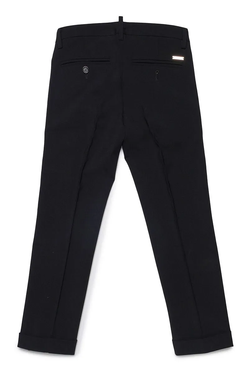 Dsquared2 Kids Logo Plaque Slim Leg Pants