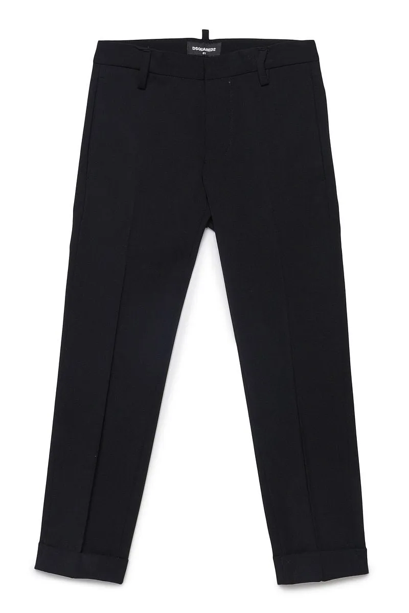 Dsquared2 Kids Logo Plaque Slim Leg Pants