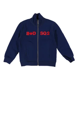 Dsquared2 Kids Logo Print Zipped Sweatshirt