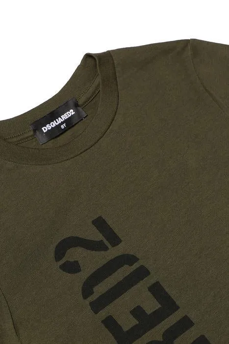 Dsquared2 Kids Logo Printed Crewneck T-Shirt