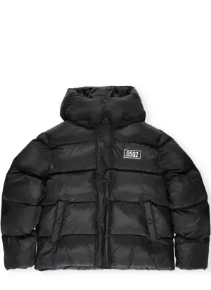 Dsquared2 Kids Logo Printed Hooded Puffer Jacket