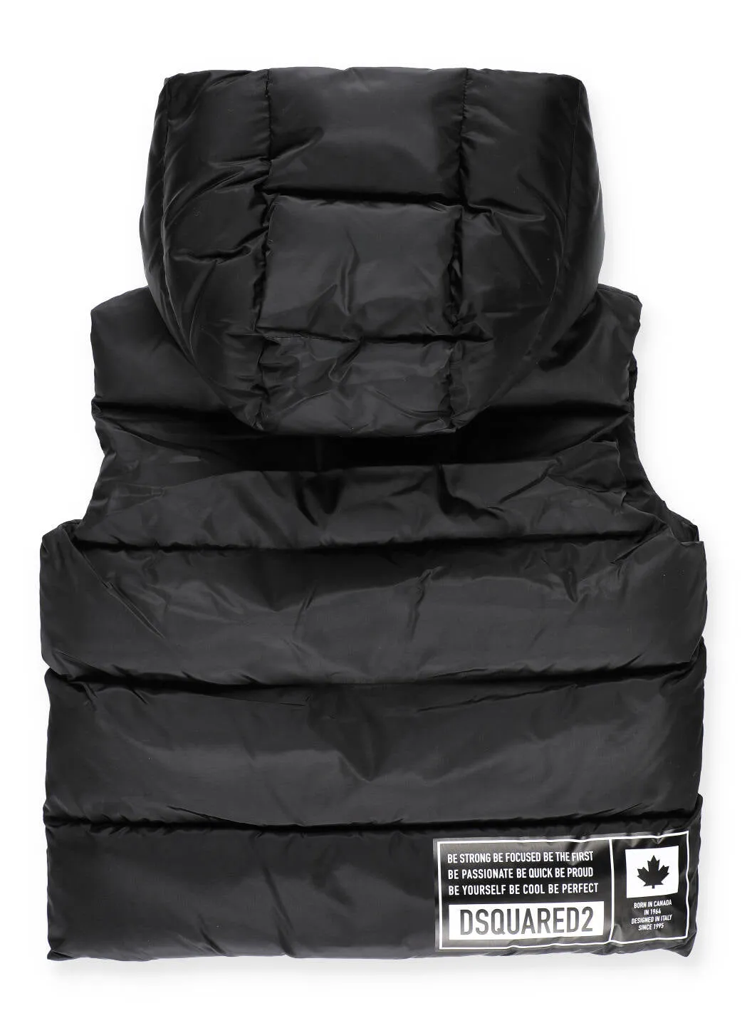 Dsquared2 Kids Logo Printed Hooded Puffer Vest