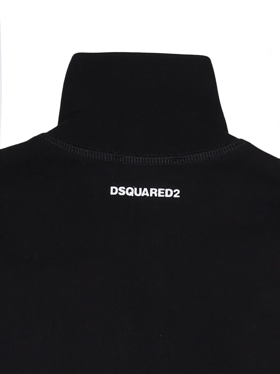 Dsquared2 Kids Logo Printed Zipped Jacket