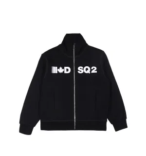 Dsquared2 Kids Logo Printed Zipped Jacket