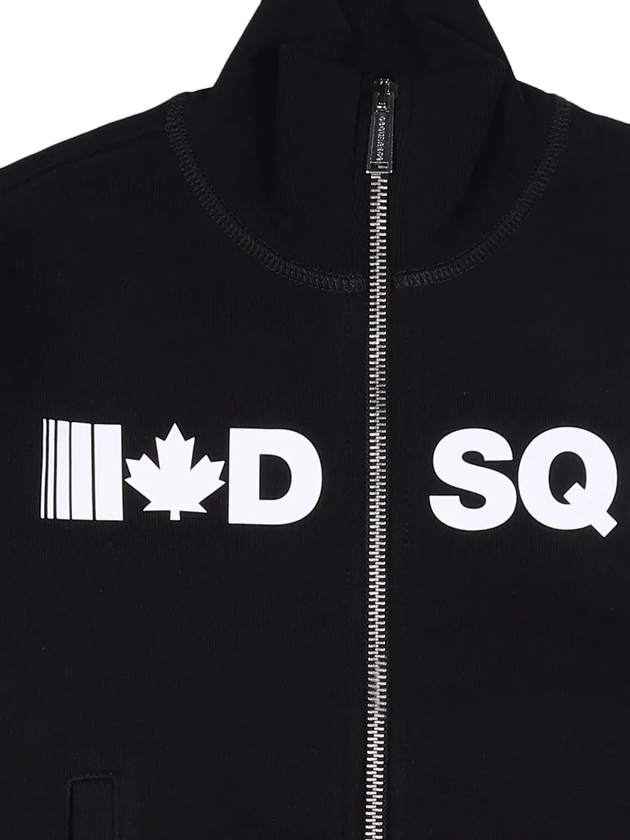 Dsquared2 Kids Logo Printed Zipped Jacket