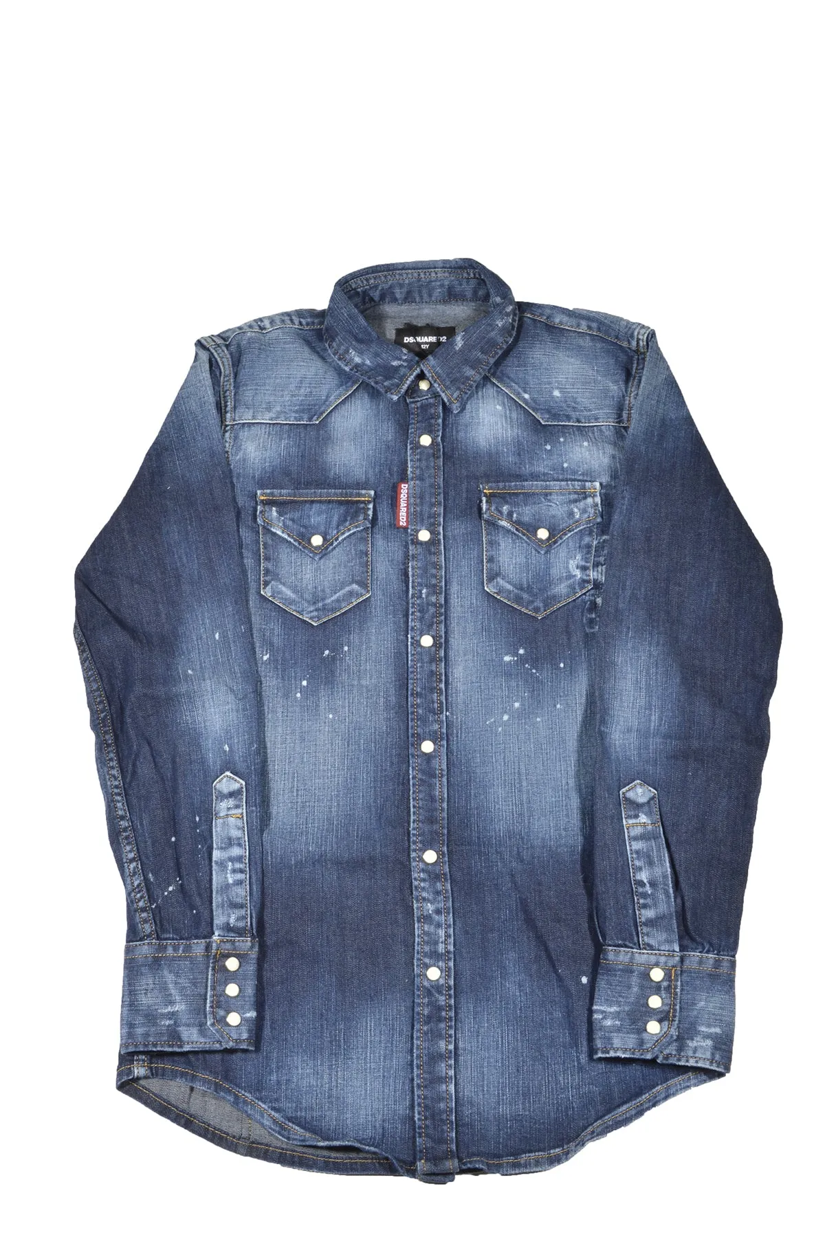 Dsquared2 Kids Logo Tag Denim Shirt