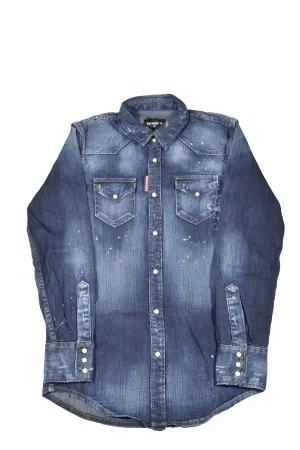 Dsquared2 Kids Logo Tag Denim Shirt