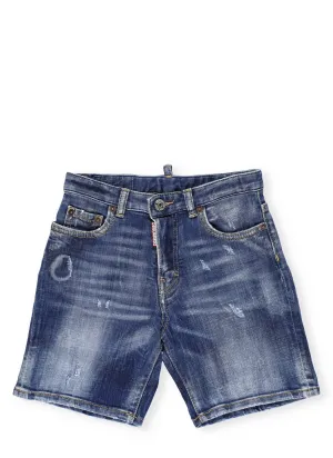 Dsquared2 Kids Logo Tag Denim Shorts