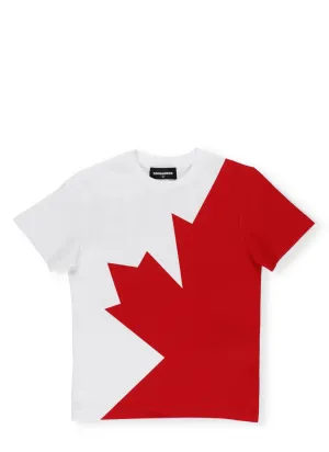 Dsquared2 Kids Maple Leaf Print T-Shirt