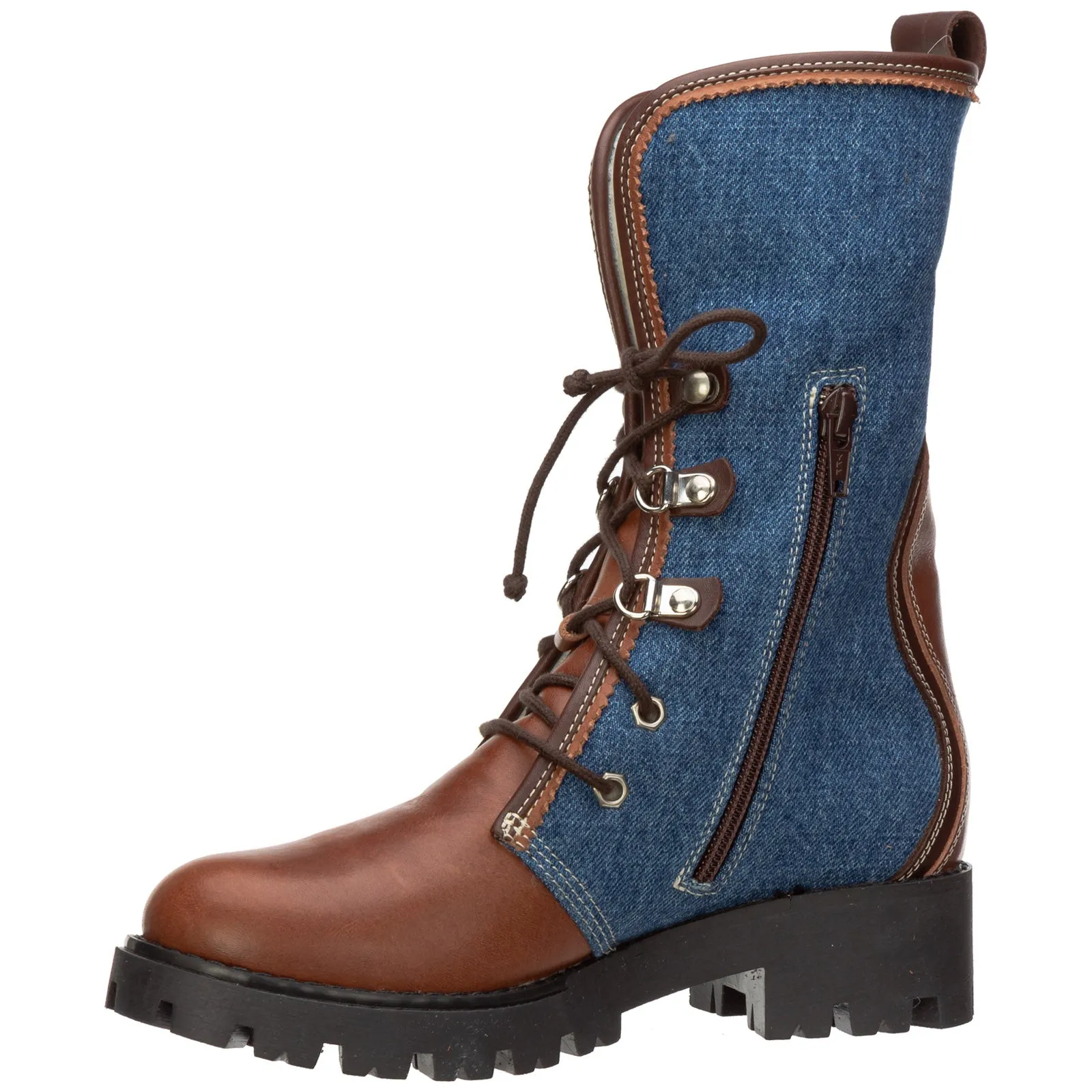 Dsquared2 Kids Panelled Lace-Up Boots
