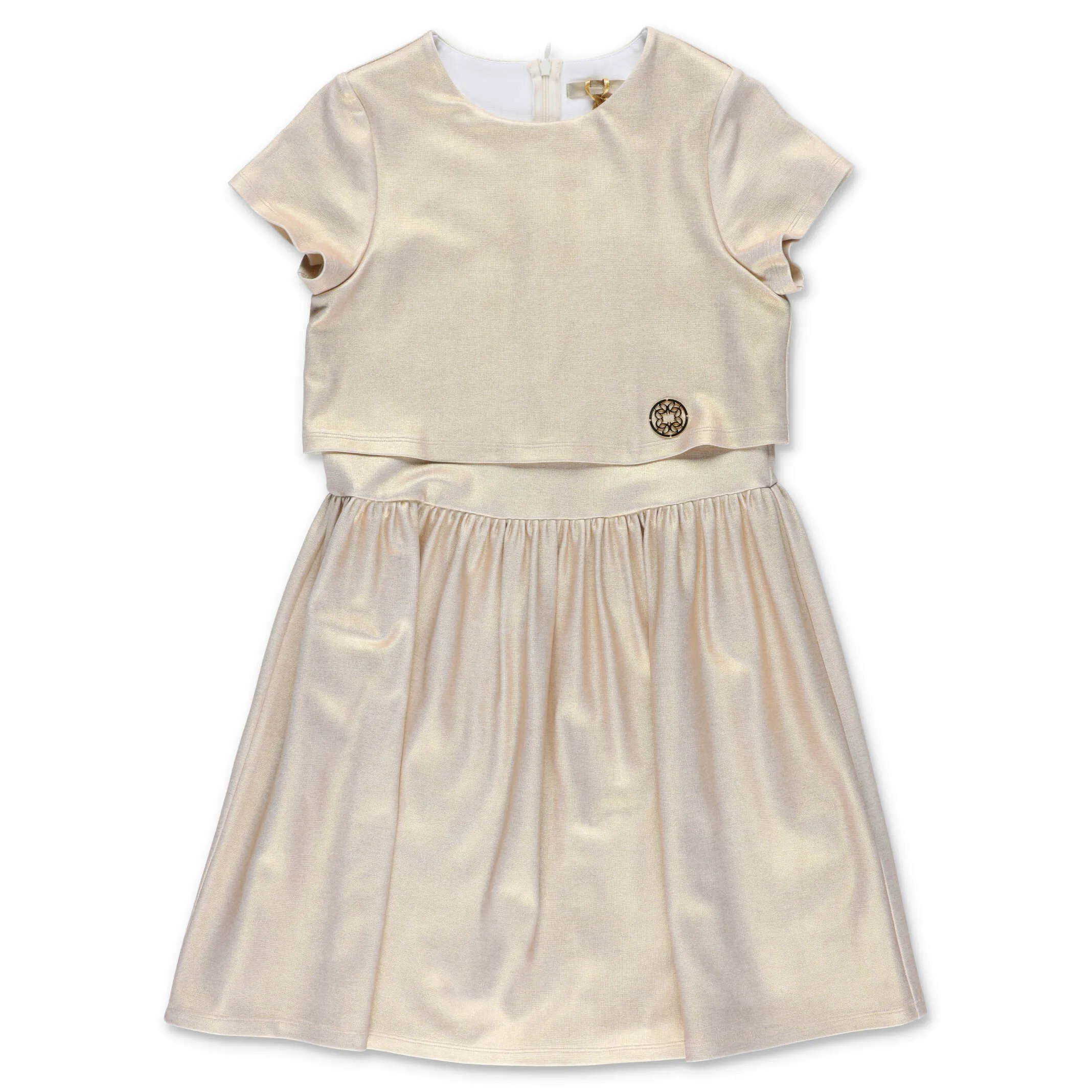 Elie Saab Junior Logo Plaque Short Sleeve Dress