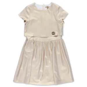 Elie Saab Junior Logo Plaque Short Sleeve Dress