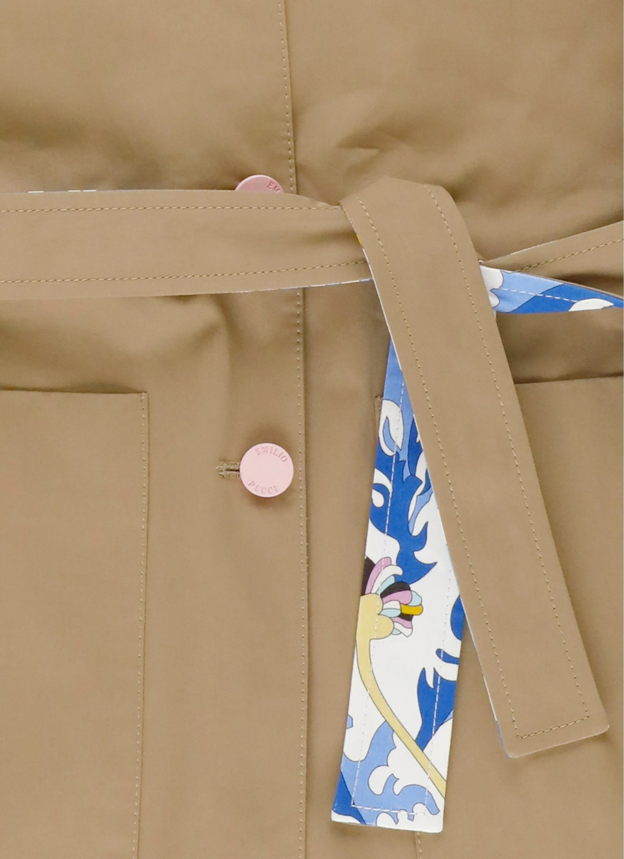 Emilio Pucci Junior Panelled Belted Trench Coat