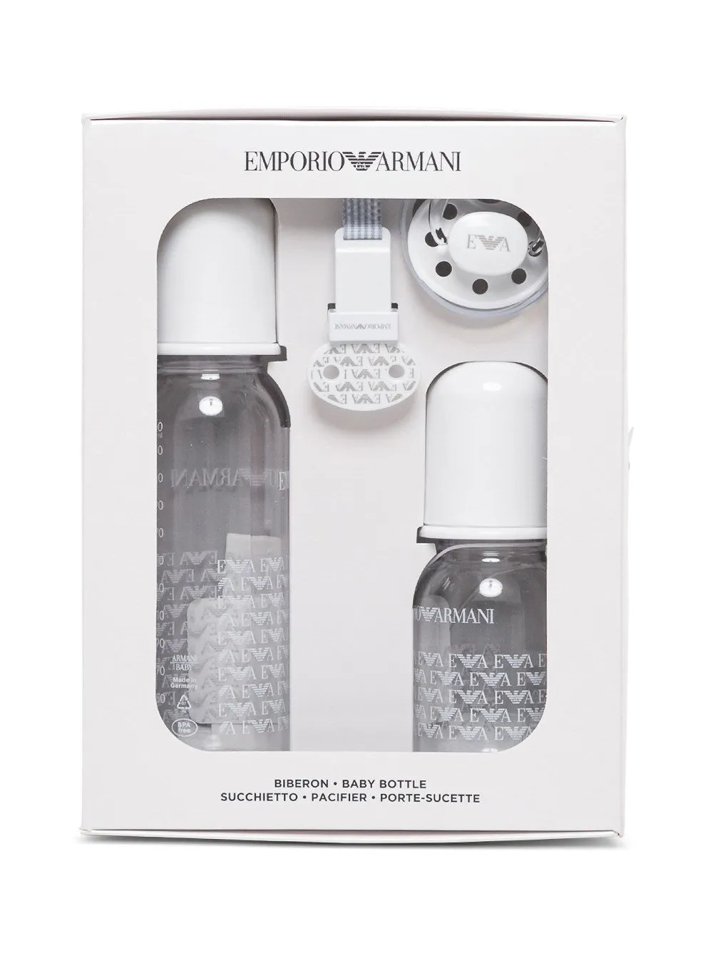Emporio Armani Kids Bottle And Dummy Set
