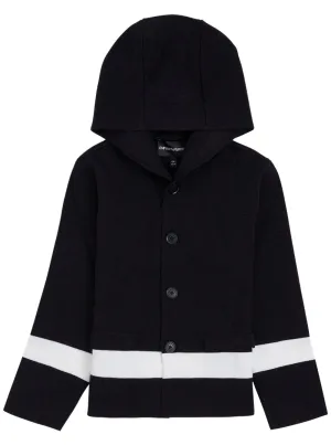 Emporio Armani Kids Buttoned Hooded Jacket
