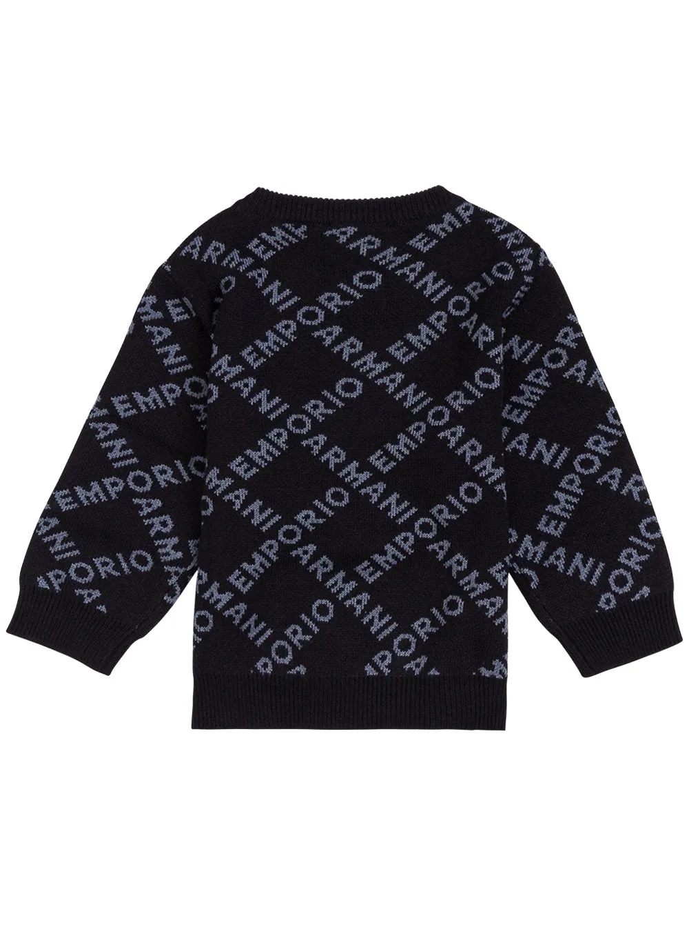 Emporio Armani Kids Logo Intarsia Knit Jumper