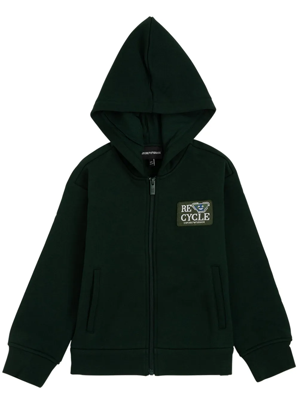 Emporio Armani Kids Logo Patch Hooded Jacket