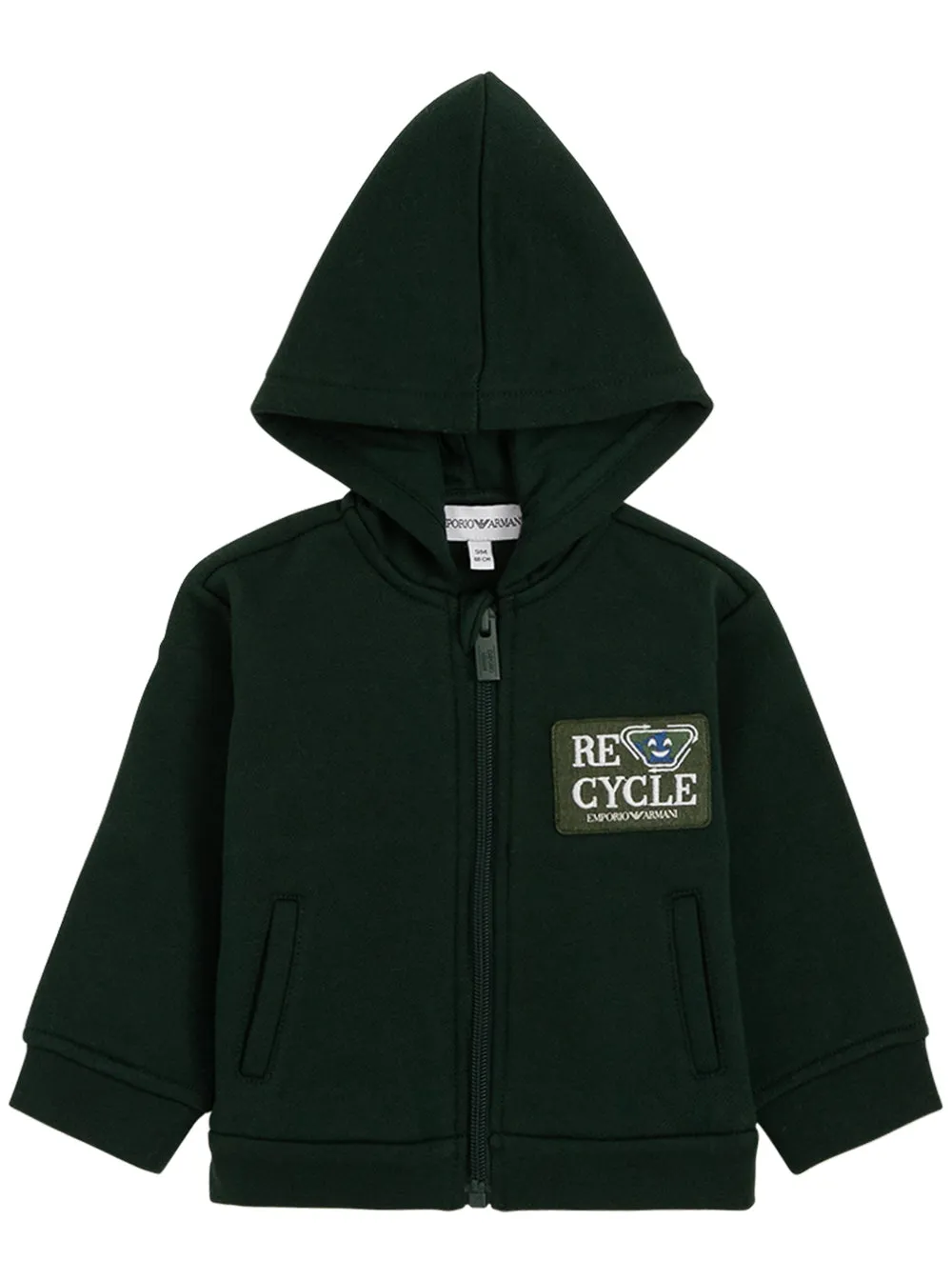 Emporio Armani Kids Logo Patch Hooded Jacket