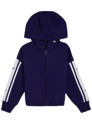 Emporio Armani Kids Logo Stripe Hooded Jacket