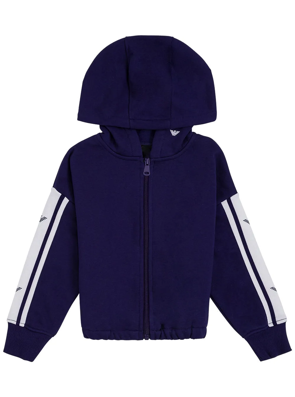 Emporio Armani Kids Logo Stripe Hooded Jacket