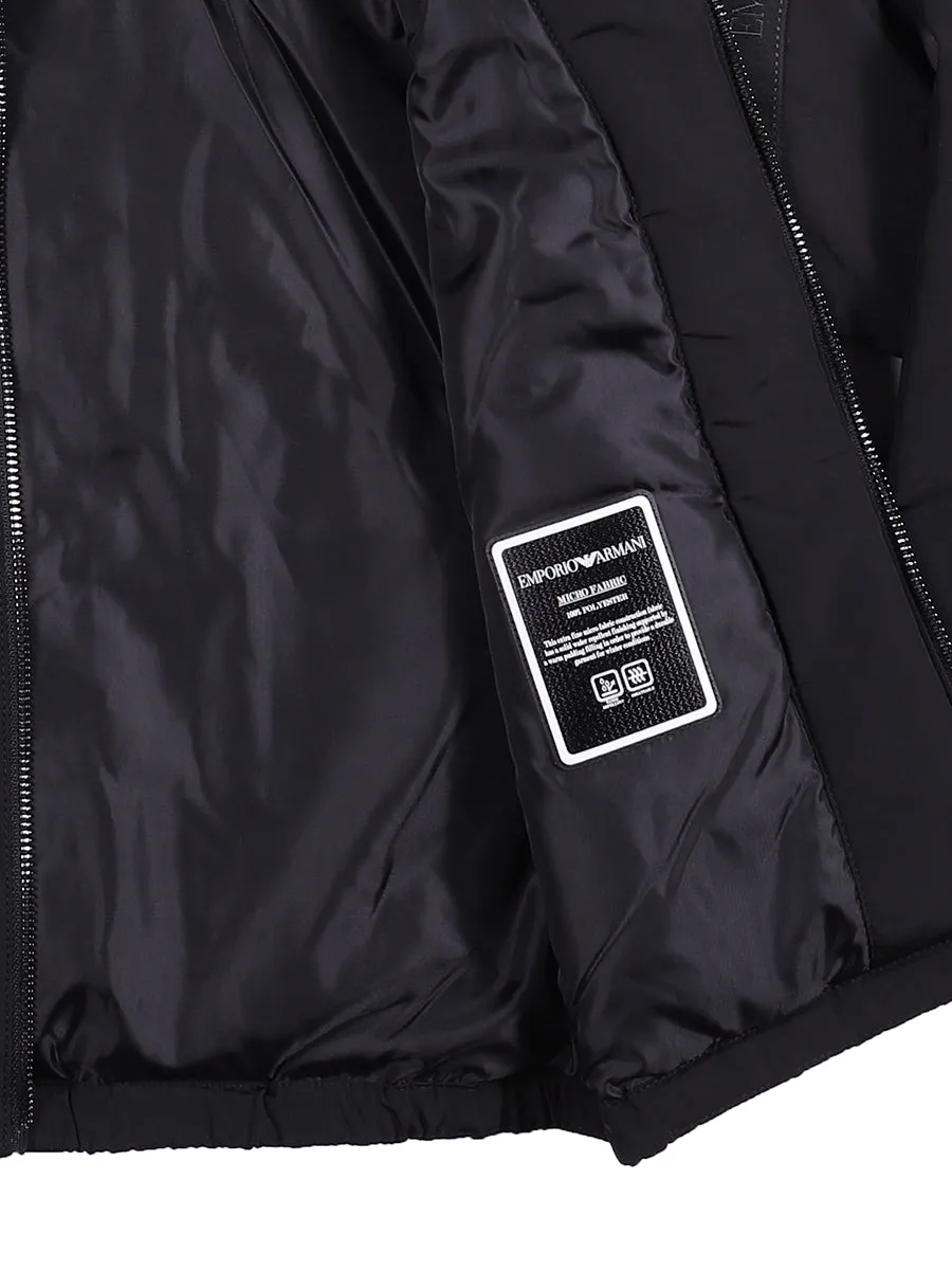 Emporio Armani Kids Logo Stripe Zipped Jacket