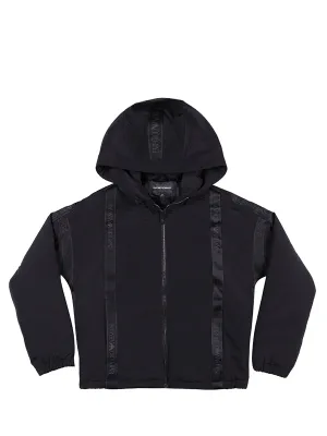 Emporio Armani Kids Logo Stripe Zipped Jacket
