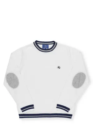 Fay Kids Logo Embroidered Crewneck Jumper